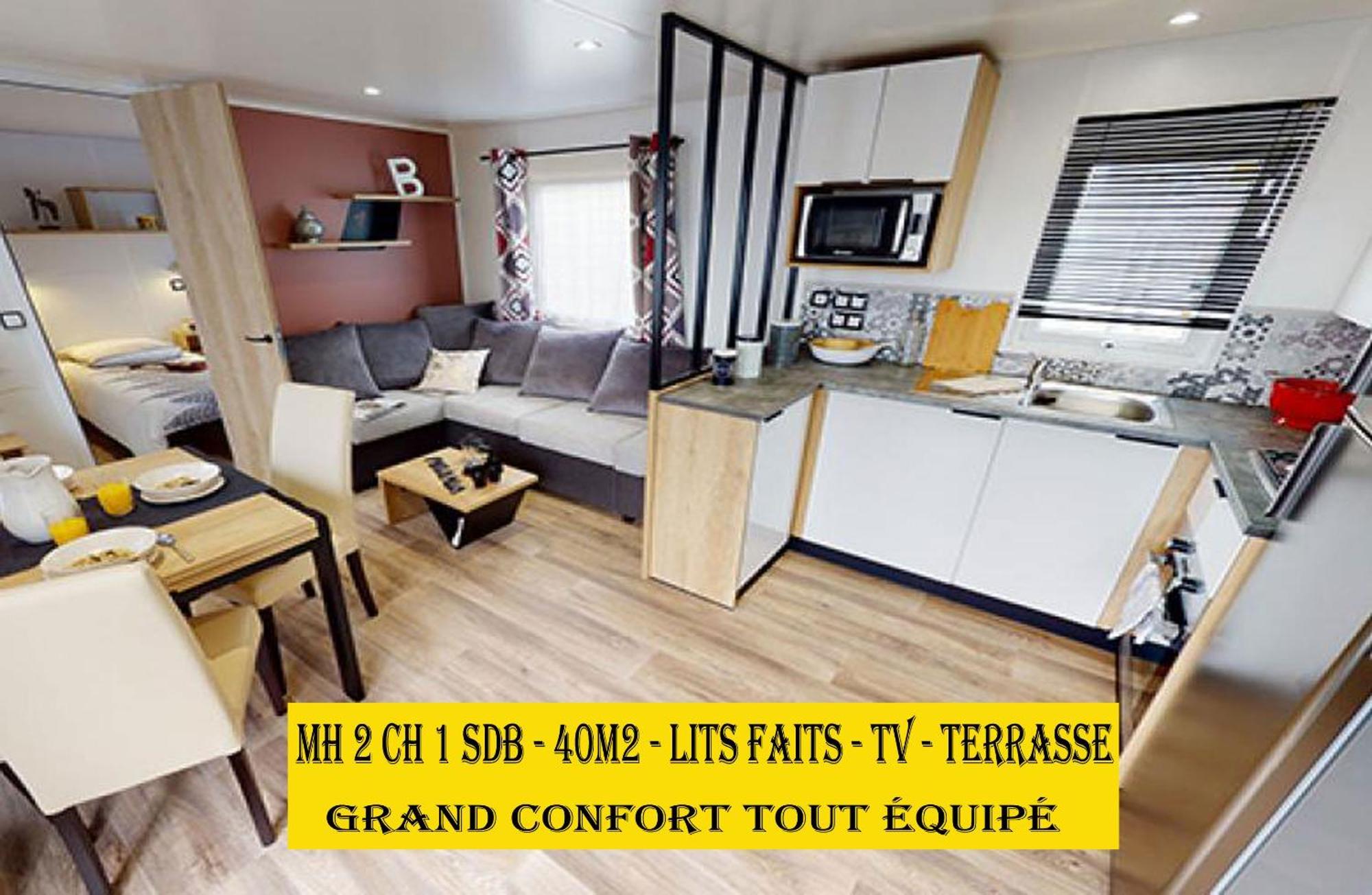 MOBILHOME 6 pers , domaine de KERLANN 4*, excellence Moana 2022 Pont-Aven Exterior foto